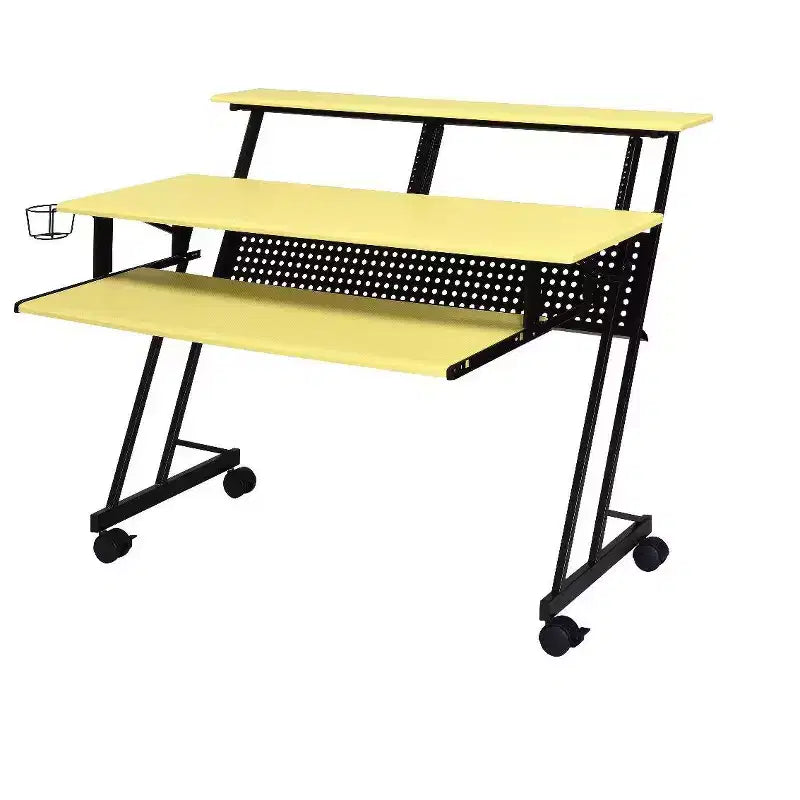 Scrivania per computer da 47" (Gialla e Nera), Posti a sedere: 1