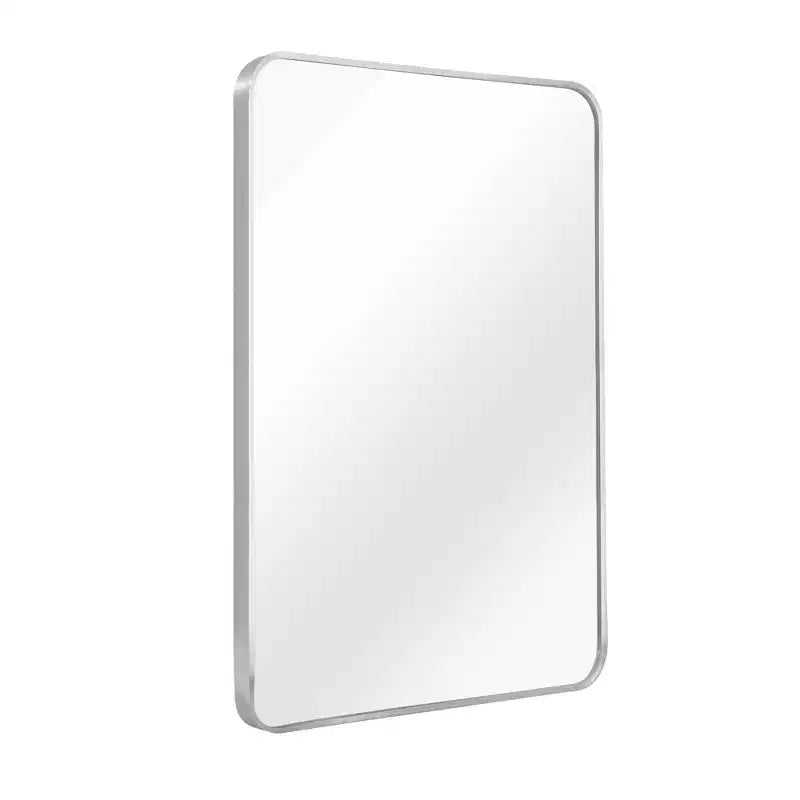 Specchio da parete rettangolare 36" con cornice in alluminio color argento