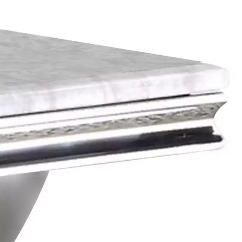 Tavolino da caffè rettangolare effetto marmo bianco, 130 cm L