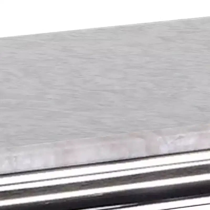 Tavolino da caffè rettangolare effetto marmo bianco, 130 cm L