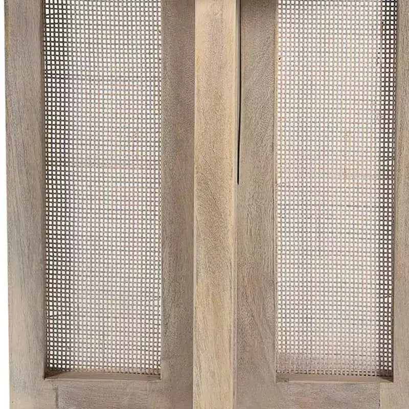 Tavolo rotondo in rattan marrone
