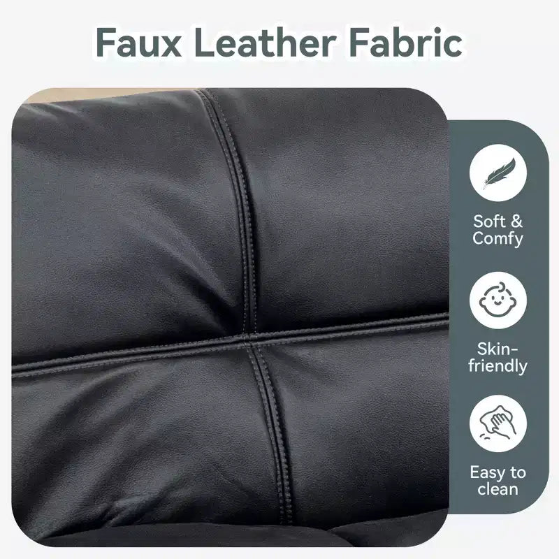 Divano Letto Futon Convertibile, Ecopelle, 2 Posti