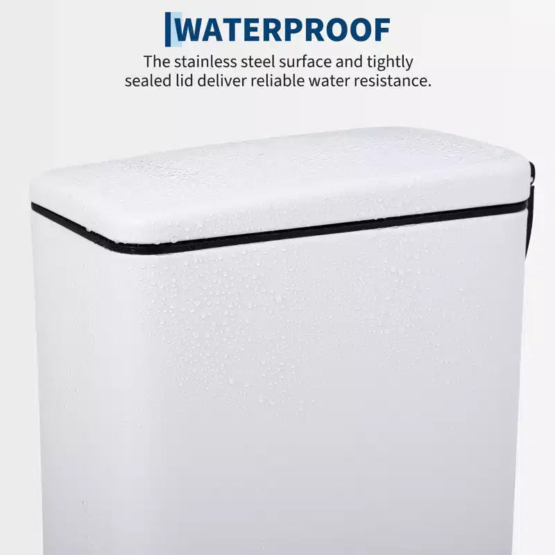 Pattumiera a Pedale in Acciaio Inossidabile con Coperchio a Chiusura Ammortizzata e Secchio Interno Rimovibile, 10L–55L
