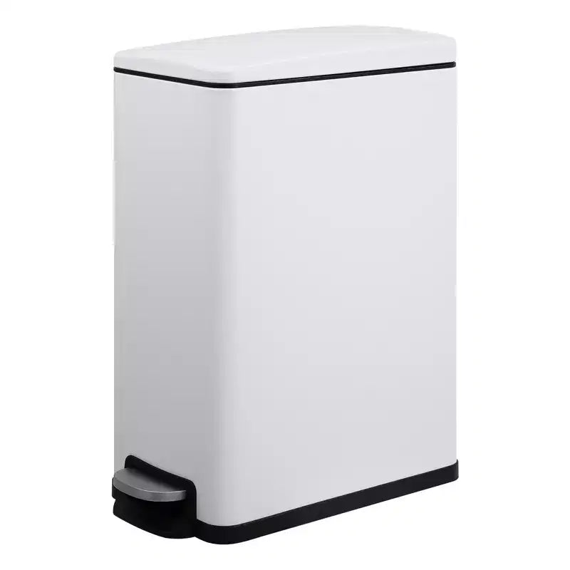 Pattumiera a Pedale in Acciaio Inossidabile con Coperchio a Chiusura Ammortizzata e Secchio Interno Rimovibile, 10L–55L