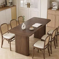 Tavolo da pranzo in legno multicolore, base incrociata, 6 posti