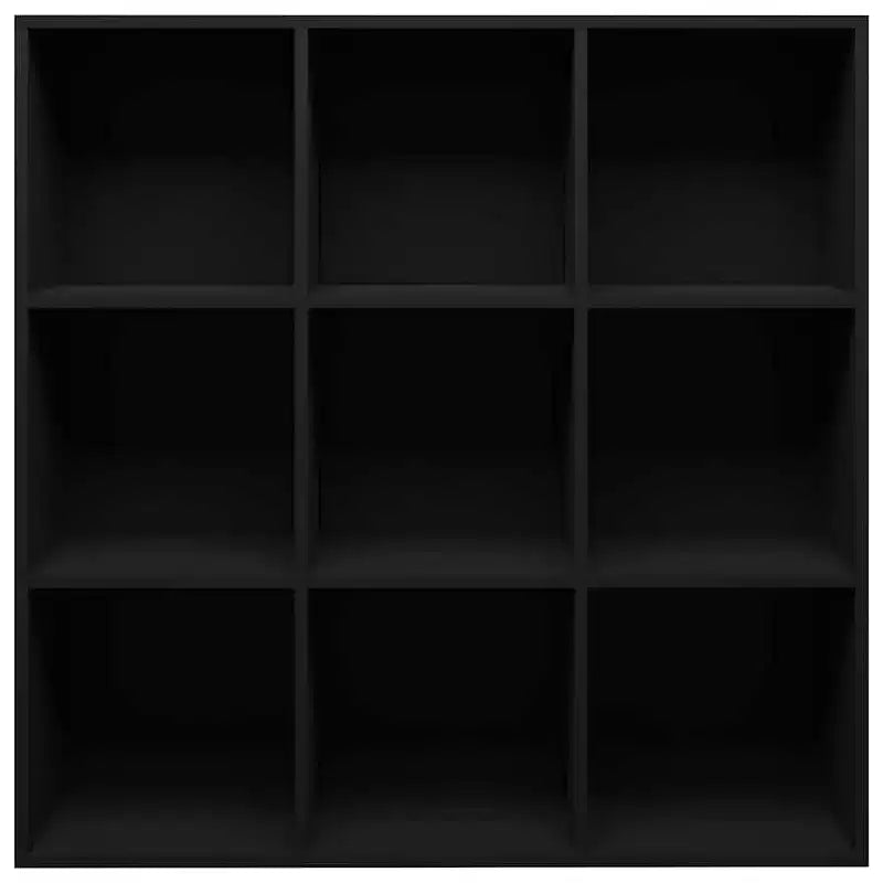 Libreria rettangolare nera, 9 scomparti