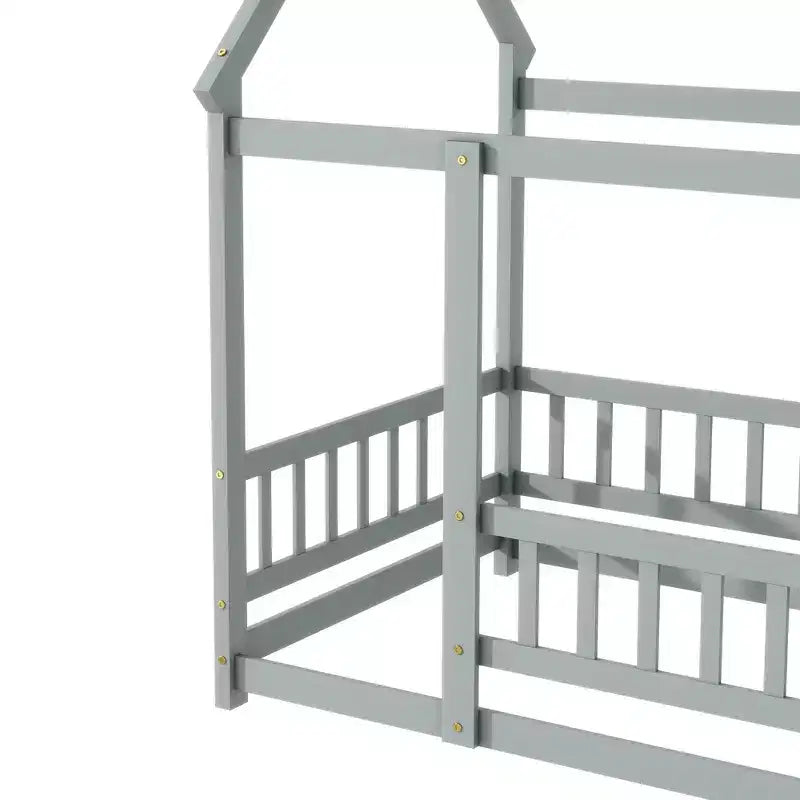 Letto a Castello King con Sponda di Sicurezza e Cassetti con Chiusura Ammortizzata, Effetto Legno, 2 Posti