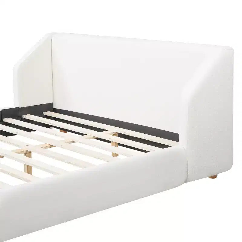 Struttura letto imbottita con testiera ad ali, Queen/King, 2 persone