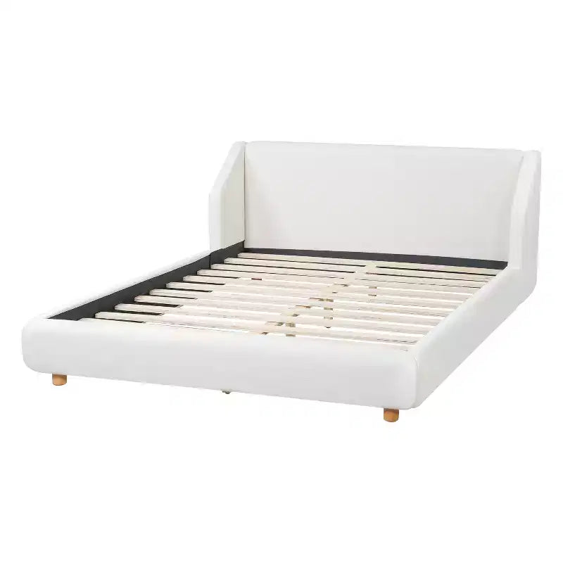 Struttura letto imbottita con testiera ad ali, Queen/King, 2 persone
