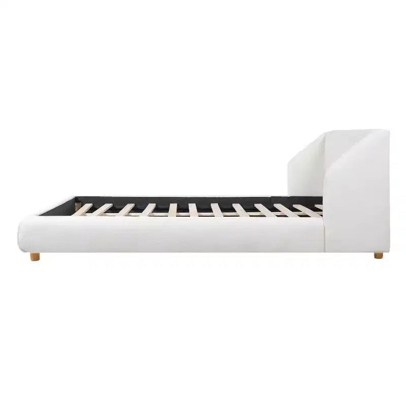 Struttura letto imbottita con testiera ad ali, Queen/King, 2 persone